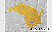Physical Map of Bubi, lighten, desaturated