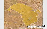 Physical Map of Bubi, satellite outside