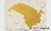 Physical Map of Bubi, shaded relief outside