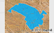 Political Map of Bubi, satellite outside