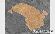 Satellite Map of Bubi, darken, desaturated
