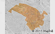 Satellite Map of Bubi, lighten, desaturated