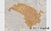 Satellite Map of Bubi, lighten, semi-desaturated