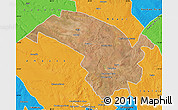 Satellite Map of Bubi, political outside