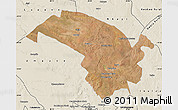 Satellite Map of Bubi, shaded relief outside