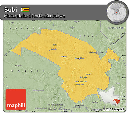 Savanna Style Map of Bubi