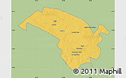 Savanna Style Map of Bubi, single color outside