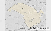 Shaded Relief Map of Bubi, desaturated