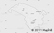 Silver Style Map of Bubi, single color outside