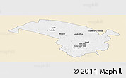 Classic Style Panoramic Map of Bubi, single color outside