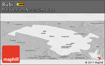 Gray Panoramic Map of Bubi