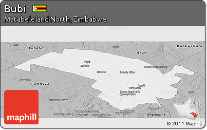 Gray Panoramic Map of Bubi