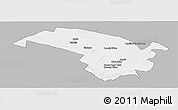 Gray Panoramic Map of Bubi, single color outside