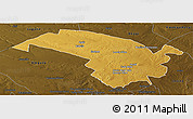 Physical Panoramic Map of Bubi, darken