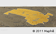 Physical Panoramic Map of Bubi, darken, semi-desaturated