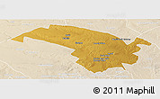 Physical Panoramic Map of Bubi, lighten