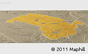 Physical Panoramic Map of Bubi, semi-desaturated