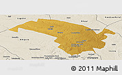 Physical Panoramic Map of Bubi, shaded relief outside