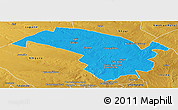 Political Panoramic Map of Bubi, physical outside