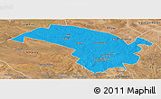 Political Panoramic Map of Bubi, satellite outside