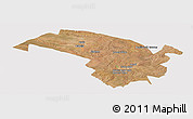 Satellite Panoramic Map of Bubi, cropped outside