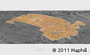 Satellite Panoramic Map of Bubi, darken, desaturated