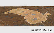 Satellite Panoramic Map of Bubi, darken