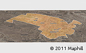 Satellite Panoramic Map of Bubi, darken, semi-desaturated