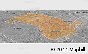Satellite Panoramic Map of Bubi, desaturated
