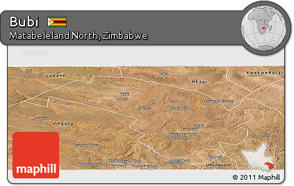 Satellite Panoramic Map of Bubi