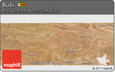 Satellite Panoramic Map of Bubi