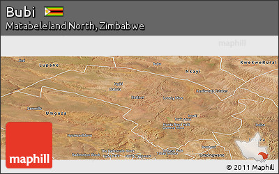 Satellite Panoramic Map of Bubi