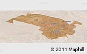 Satellite Panoramic Map of Bubi, lighten