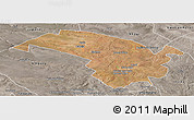 Satellite Panoramic Map of Bubi, semi-desaturated