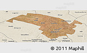 Satellite Panoramic Map of Bubi, shaded relief outside