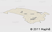 Shaded Relief Panoramic Map of Bubi, cropped outside