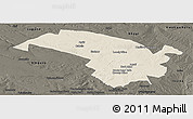 Shaded Relief Panoramic Map of Bubi, darken