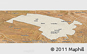 Shaded Relief Panoramic Map of Bubi, satellite outside