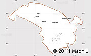 Classic Style Simple Map of Bubi, cropped outside
