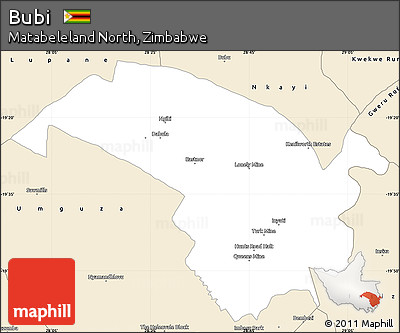 Classic Style Simple Map of Bubi