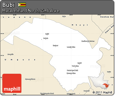 Classic Style Simple Map of Bubi