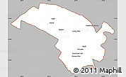 Gray Simple Map of Bubi, cropped outside