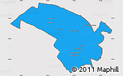 Political Simple Map of Bubi, cropped outside