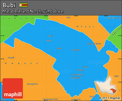Political Simple Map of Bubi