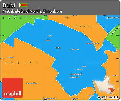 Political Simple Map of Bubi