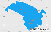 Political Simple Map of Bubi, single color outside