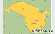 Savanna Style Simple Map of Bubi, cropped outside