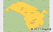 Savanna Style Simple Map of Bubi, single color outside