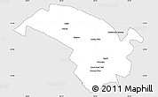 Silver Style Simple Map of Bubi, single color outside