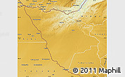 Physical Map of Hwange Rural